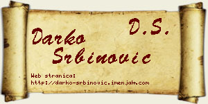 Darko Srbinović vizit kartica